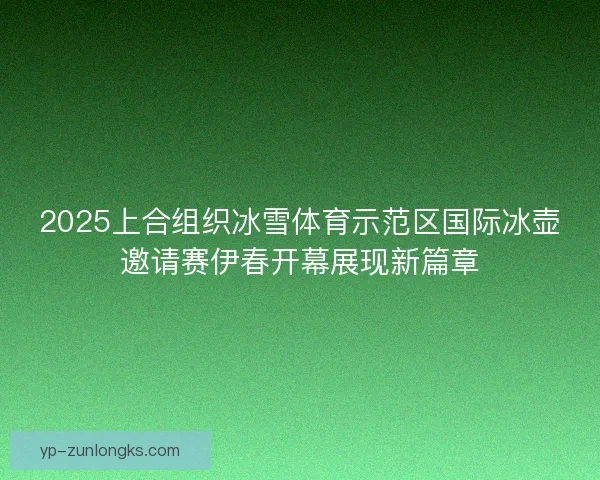 2025上合组织冰雪体育示范区国际冰壶邀请赛伊春开幕展现新篇章